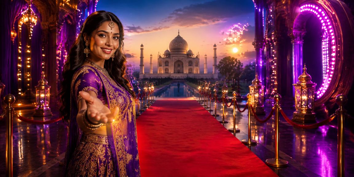 Live casino dealer interacting with players in India